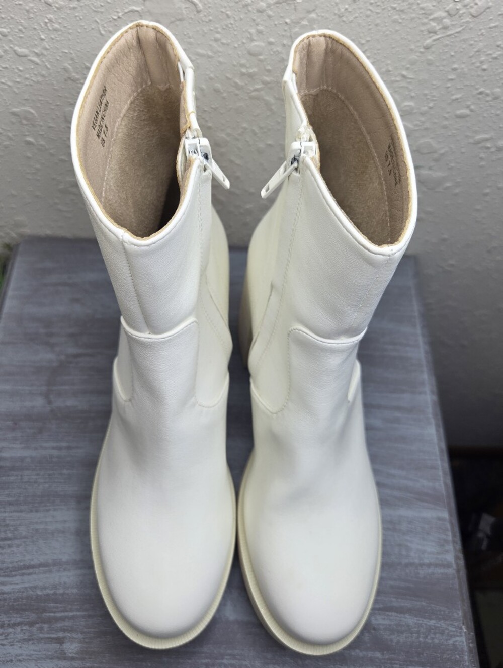 Altar'd State Off-White Platform Ankle Boots Size 7.5 - Picture 4 of 11